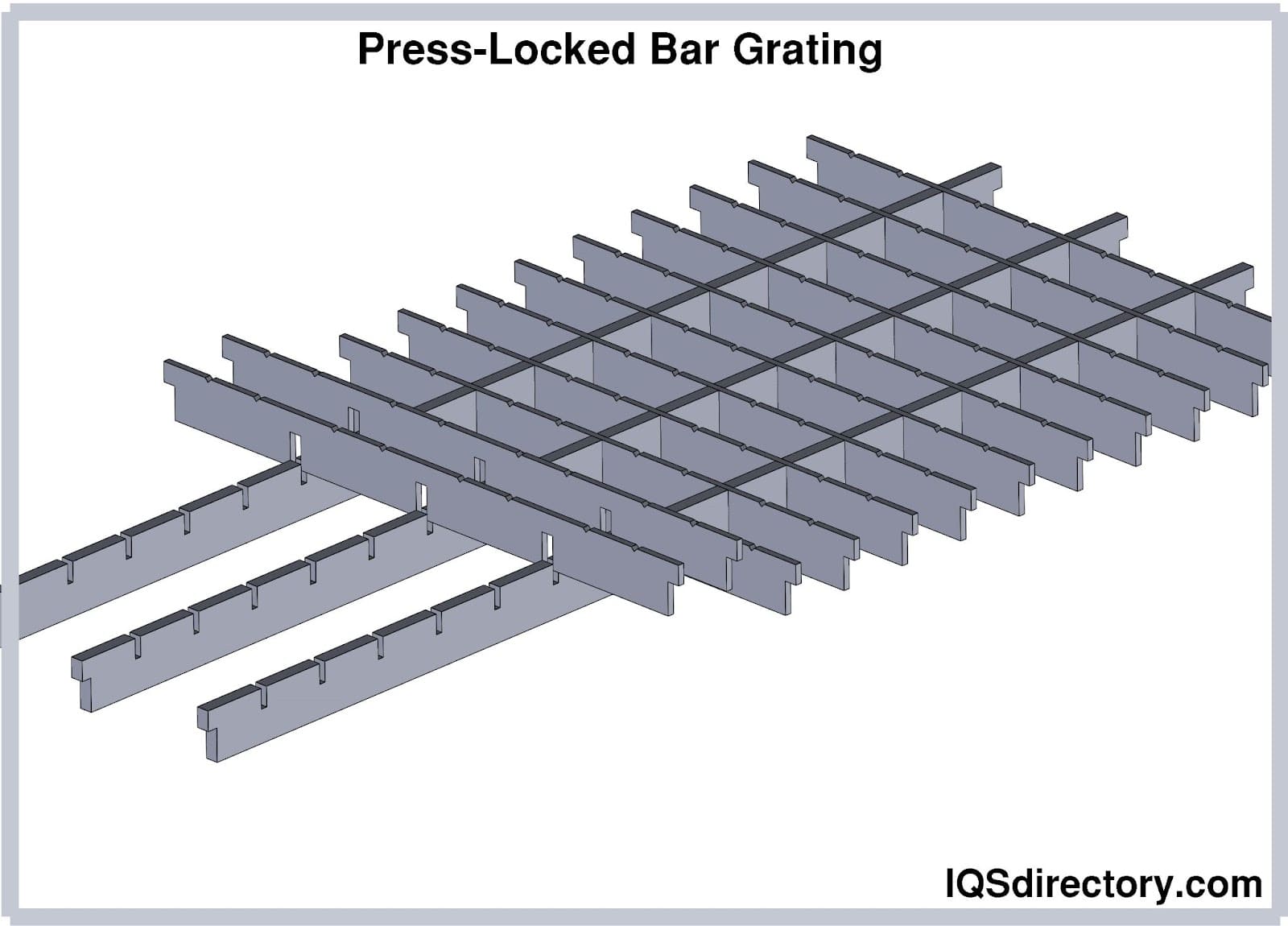 Press-Locked Bar Grating